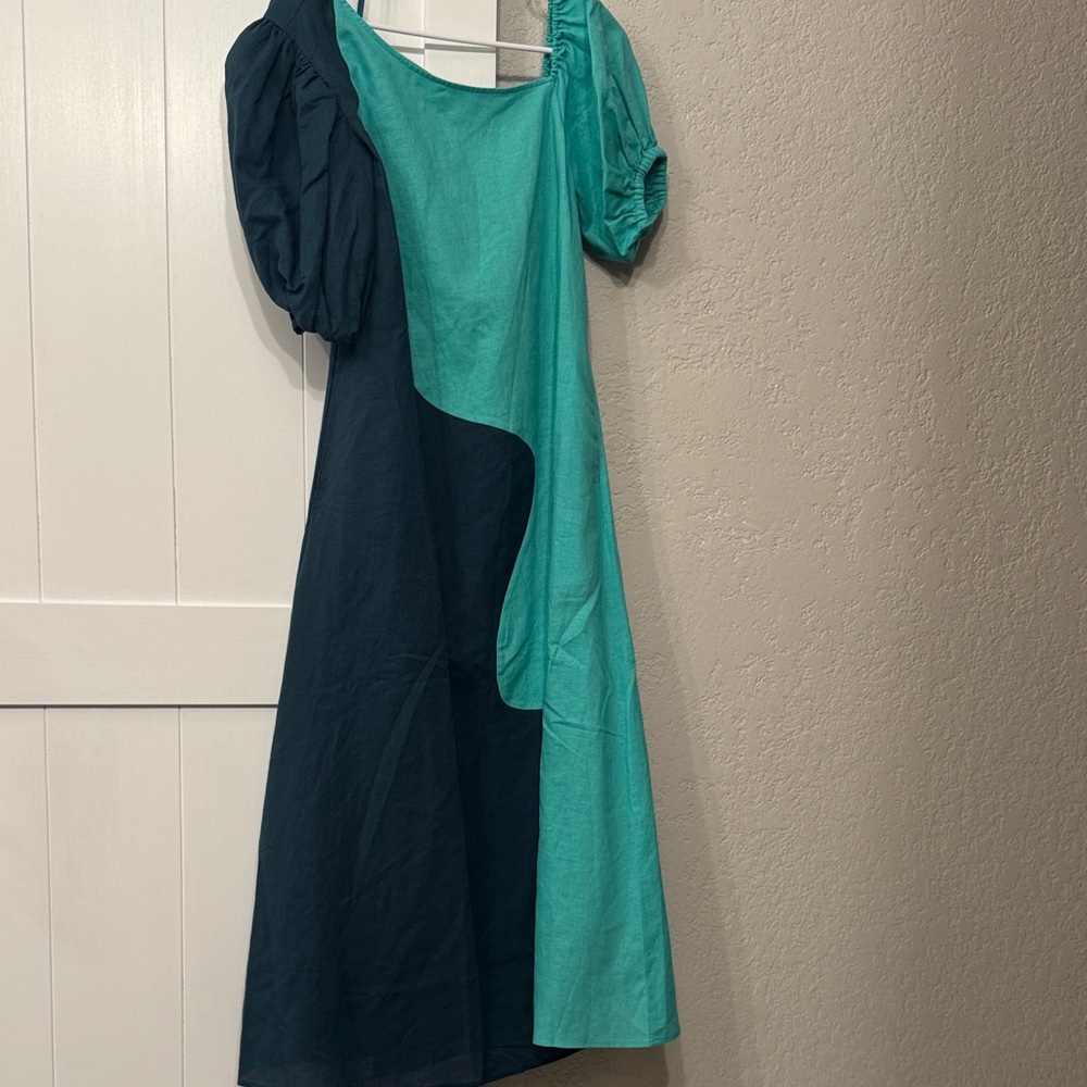 Crosby Colorblock Puff Sleeve Dress